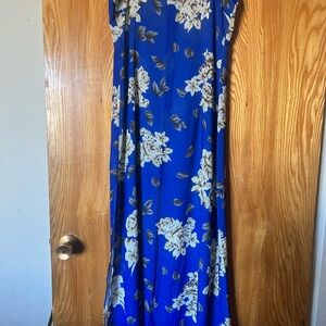 Floral Blue Maxi Dress